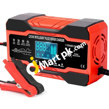 Car Battery Charger 12V 10A / 24V 5A Automatic With 7-Stage Charging & Lcd Screen Repairer